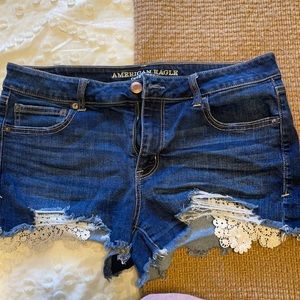 American eagle ripped shorts